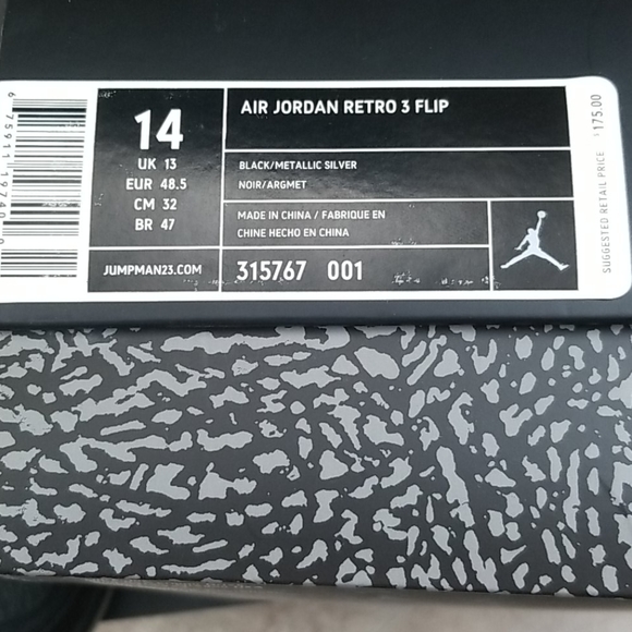 Jordan Other - Nike Air Jordan Retro 3 Flip sz14